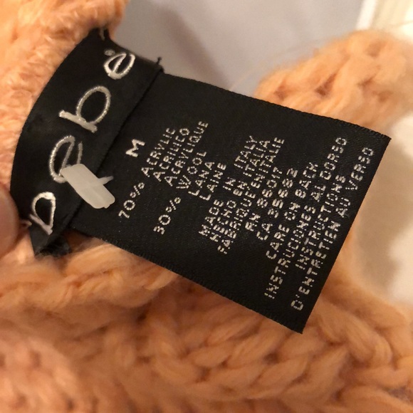 BEBE WOOL BLEND THICK CHUNKY KNIT SWEATER JUNIOR SMALL - Picture 6 of 8